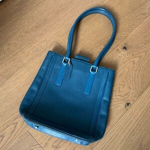 Coach Vintage Legacy Tote Bag – Teal Blue Leather - Bonnie Cashin